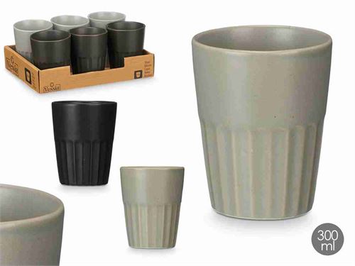 10161 COPO CAFE CERAMICA 2 CORES SORT 300ML