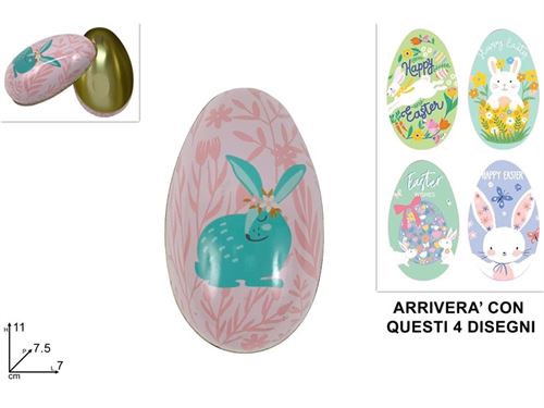 426846 LATA METAL PASCOA OVO 11CM