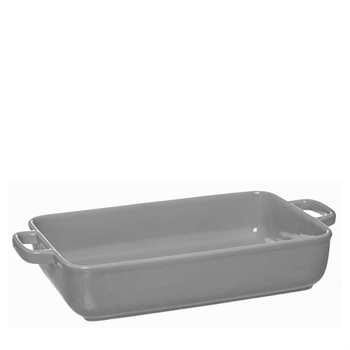 ASSADEIRA CERAMICA RECT CINZA 36X20X7,5CM