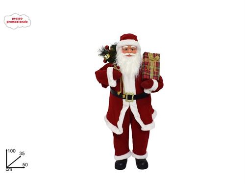 12531 BABBO NATALE 100CM C/SACCO DONI ART. TM-YS17009C-R