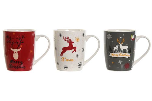 NV-206694 CANECA CERAMICA NATAL 8,5X8,5X10,3 360ML 4SORT