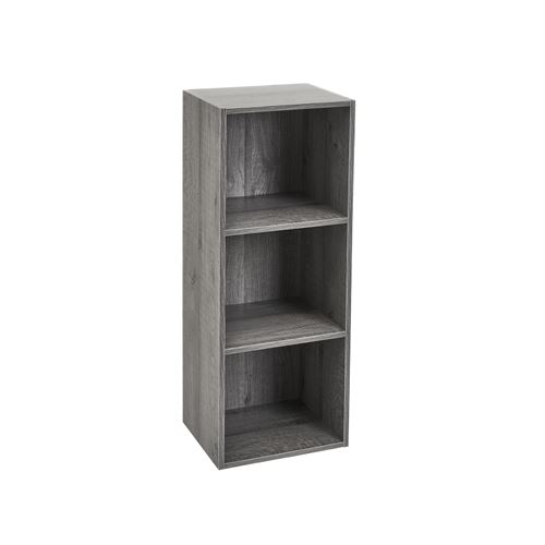 803497 ESTANTES 3 PRATELEIRAS CUBE PB CINZA 30 X 24 X 80 CM