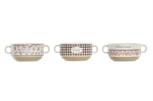PC-193988 TIGELA CERAMICA NEW BONE 16X12X6,5 3MOD