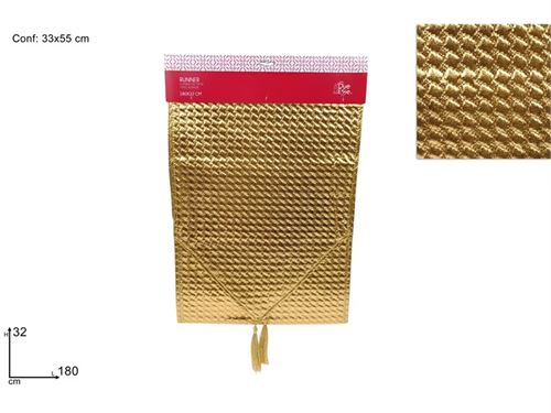 304731 RUNNER 32X180CM OURO