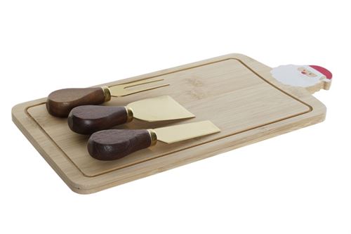 NV-207021 TÁBUA DE CORTE SET 4 BAMBU INOX 33X15X1 PAI NATAL