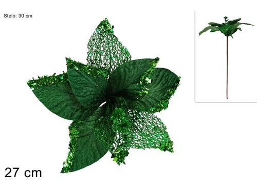 380018 FLOR NATAL VERDE 27CM