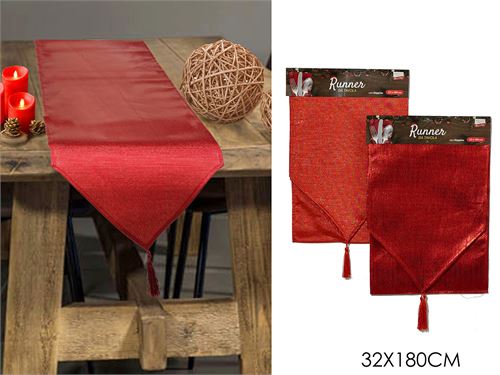 412176 CORREDOR MESA VERMELHO 32X180CM 2 SORTIDOS