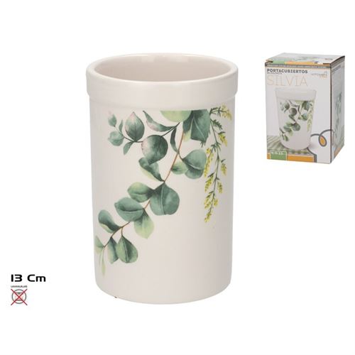 317199 PORTA UTENSILIOS SILVIA CERAMICA 9X9X13CM