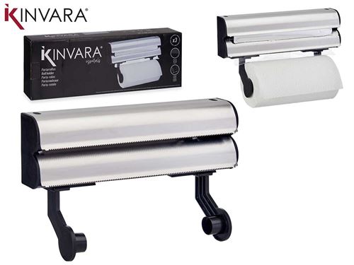 66533 PORTA ROLO INOX X3 (34X20X9)