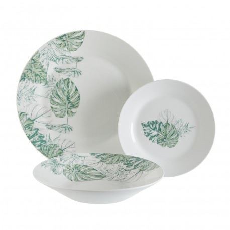 21990028 SERVIÇO 18 PÇS CERAMICA  VERDE MENTA