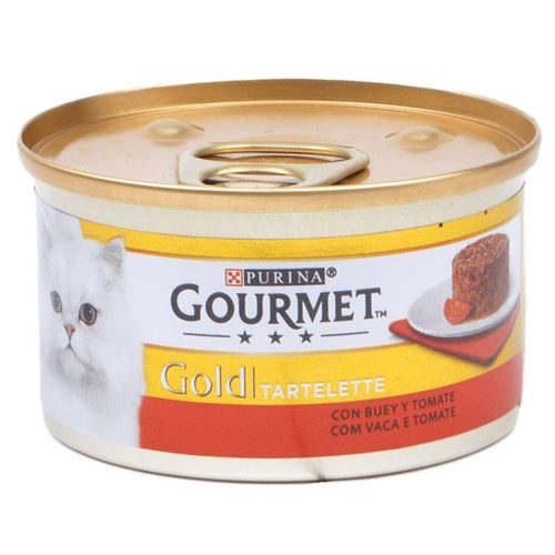 GOLD GOURMET P/GATO C/VACA E TOMATE 85G