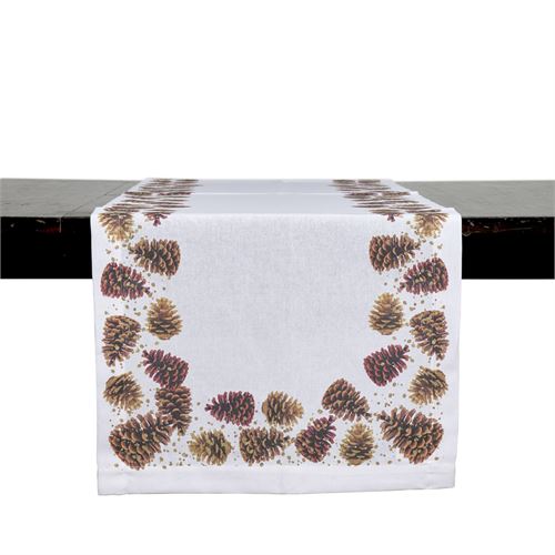 91132 CAMINHO MESA PINHAS 45X150CM 100%ALG
