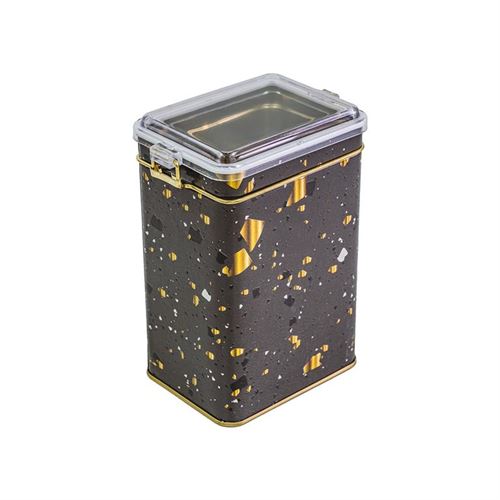 13324968 CAIXA METAL MOCA TAMPA TRANSP. 7.5X10X15CM 1.2 L