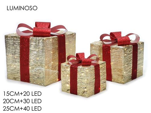 EMBRULHO NATAL SET3 COM LED