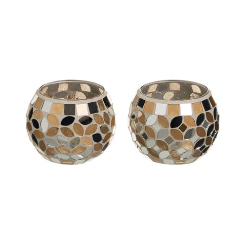 804241 CASTIÇAL. 2/M CRISTAL 10,30 X 10,30 X 8 CM