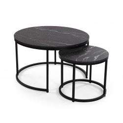 21300082 MESA AUXILIARES AUREA EFEITO MARMORE 80X48-48X42CM
