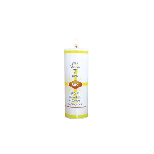 519055 VELA VOTIVA 7 DIAS BRANCO