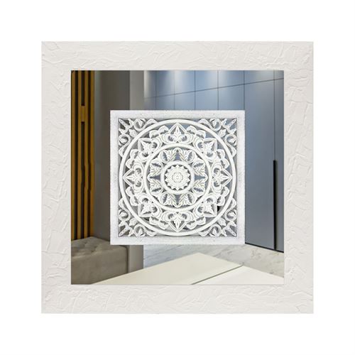 X16- MANDALA QUADRADA COM ESPELHO 70X70 CM
