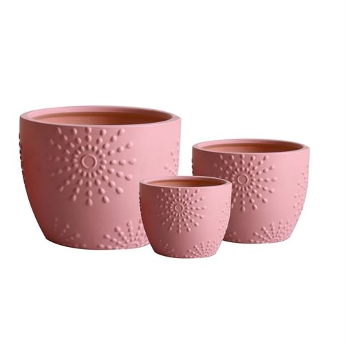 SET 3 VASOS CERAMICA 27,50X27,50X22CM 