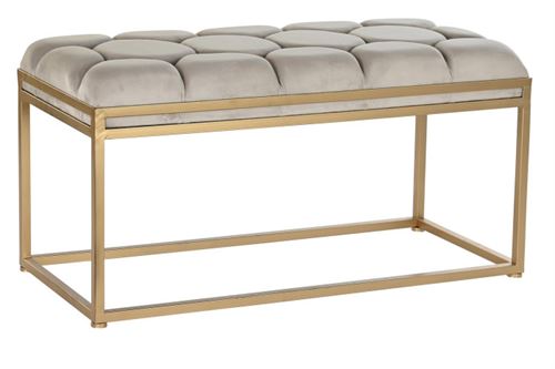 MB-197248 BANQUETA POLIÉSTER METAL 100X40X50 BEGE