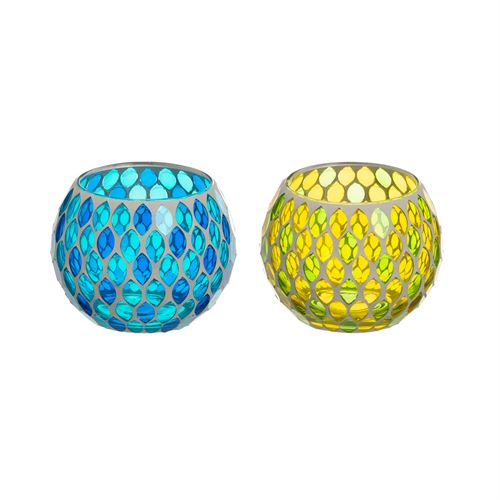 804236 CASTIÇAL. 2/M CRISTAL 10,30 X 10,30 X 8 CM