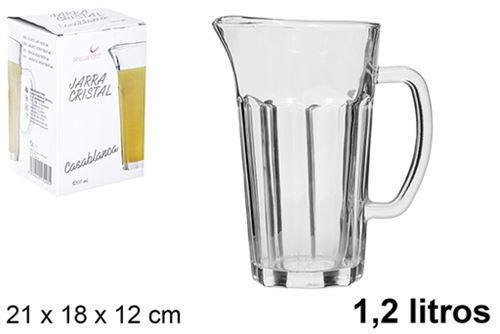 107096 - JARRO VIDRO CASABLANCA 1200ml 21x18x12cm