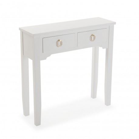 21600058 MESA ENTRADA 2 GAVETAS KANNA 78X25X78CM