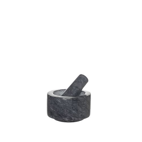 55397 ALMOFARIZ MARMORE PRETO 13X8CM