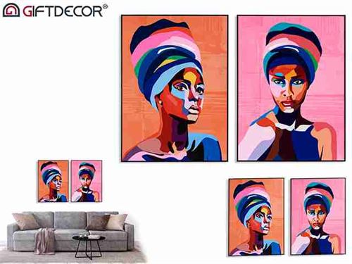 QUADRO MULHER AFRICANA 60X80CM SORT2