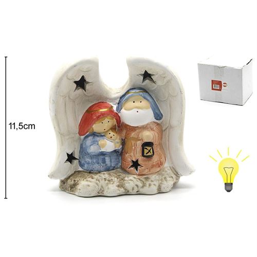 PR-70870 PRESEPIO RESINA C/LUZ 12x7x12cm