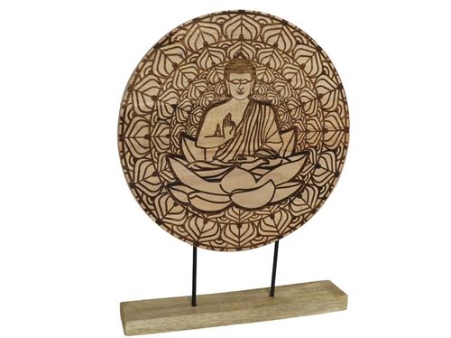132242  DECORAÇAO MDF BUDA COM BASE 30,5X5,5X39CM