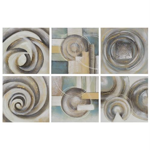 QUADRO GOLD SPIRAL 50X50X3CM