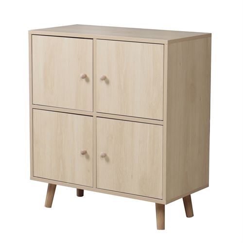 800811 MOVEL 4 PORTAS MDF NATURAL 70X35X78,6