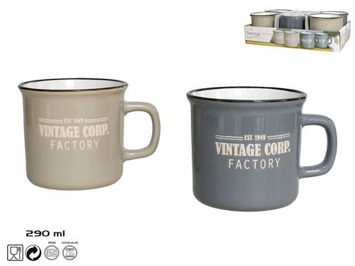097879 CANECA CERÂMICA 290ML PISA 2 SORT.