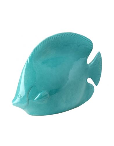 73-3940 PEIXE CERAMICA TURQUESA 29X10X26CM