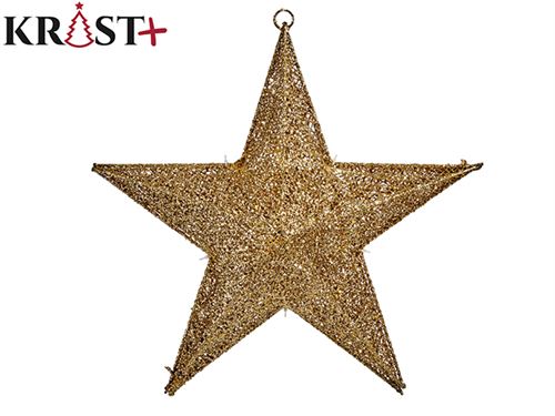 ESTRELA NATAL METAL OURO 40CM