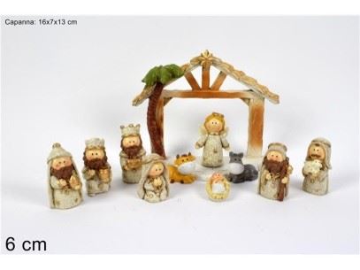 PRESEPIO C/CABANA 6CM