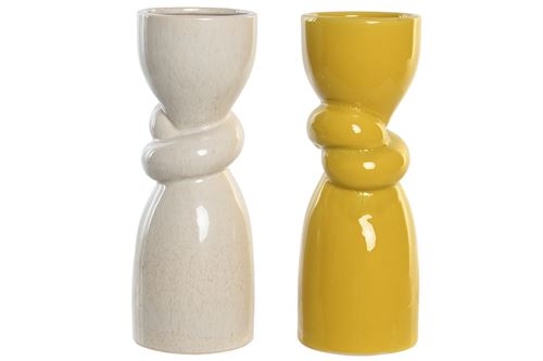 JR-204965 JARRA CERAMICA 2MOD 10,5X10,5X28CM