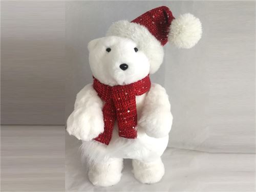 URSO CACHECOL VERMELHO 38CM