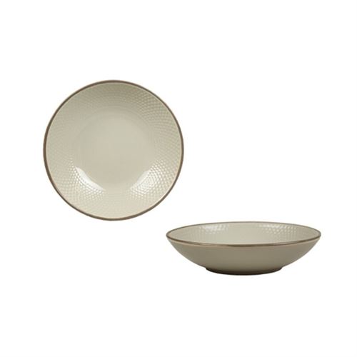 PRATO CERAMICA SOPA PINTAS 20CM CINZA GRES