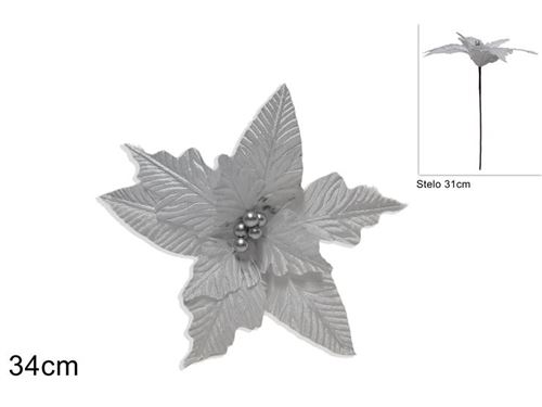 279404 FLOR DE NATAL BRANCA 34CM