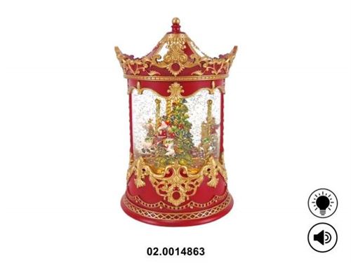MARFINITE -CARROCEL NATAL C/LUZ E SOM 15X15X22CM