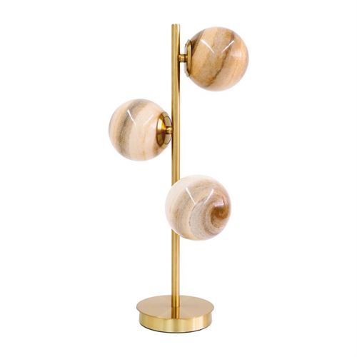 CANDEEIRO METAL DOURADO C/BOLAS EM VIDRO Ø26*56CM ZY-3805TL