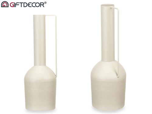 90915 JARRA DECORATIVA AÇO CASTANHO CLARO 41CM