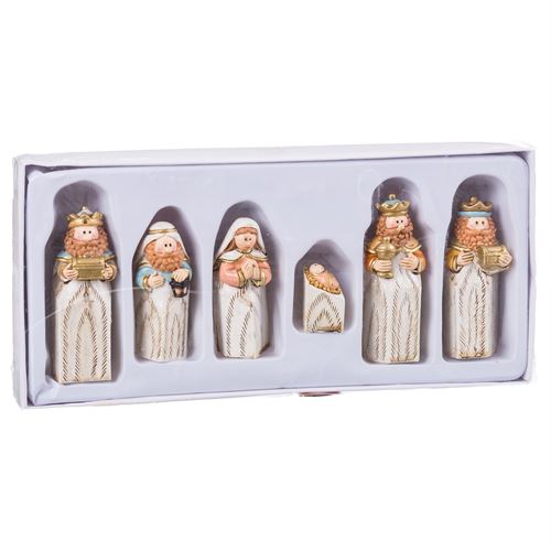 723651 PRESEPIO RESINA 3,30 X 8,70 CM 6PÇS