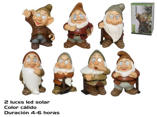 402154 GNOME DECORADO COM LUZ SOLAR 7 SRT 16X14X26 CM