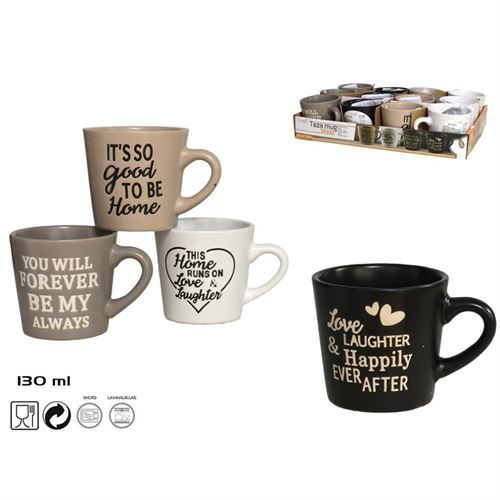 100593 CANECA 130ML WEST 4 SORTIDOS GRES