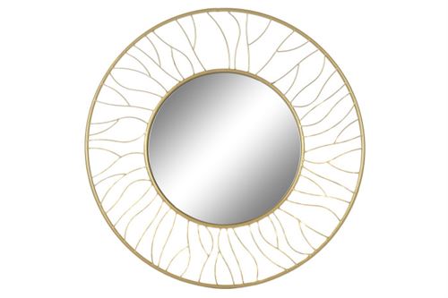 ES-218718 ESPELHO FERRO VIDRO 70X2X70 DOURADO