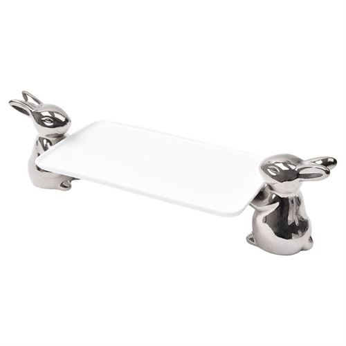 700919 BANDEJA BOLO CERAMICA PASCOA  23 2867-009-A 40x17x14cm