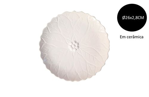 25116 PRATOS DECORATIVOS BRANCO TAM. L.